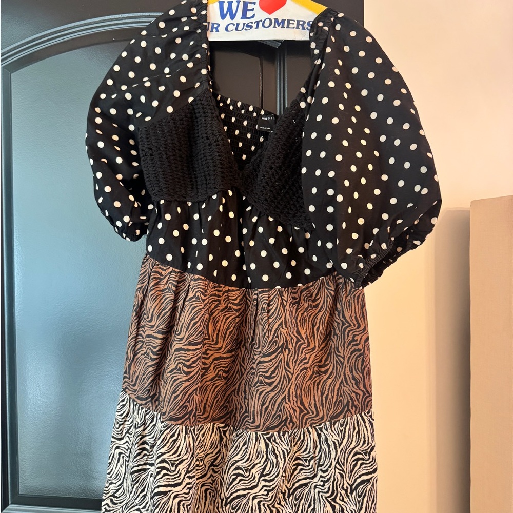 ASOS Black and White Patterned Dress
